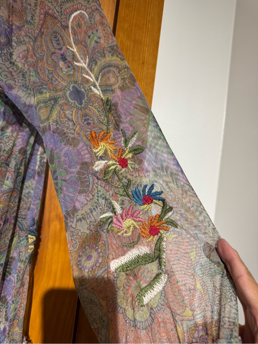 Johnny Was Multi-Colored Embroidered Maxi Dress - Picture 6 of 7